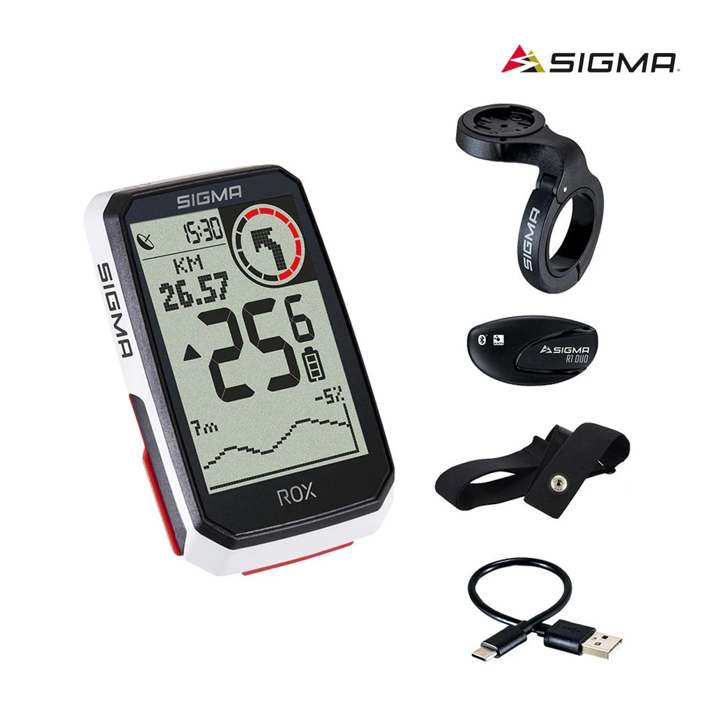 SIGMA ROX 4.0 GPS White HR Set 1 SIGMA ROX 4.0 GPS White HR Set