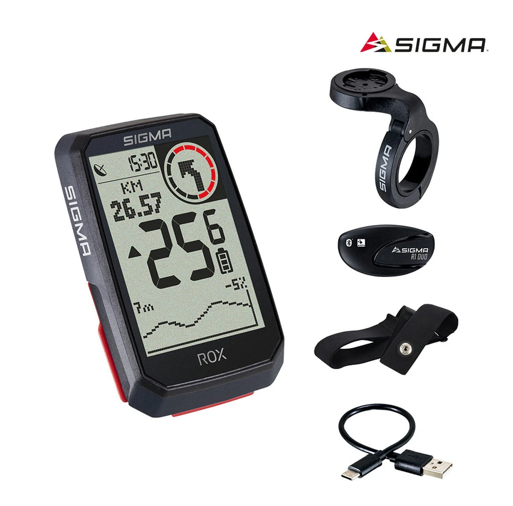SIGMA ROX 4.0 GPS Black HR Set 1 SIGMA ROX 4.0 GPS Black HR Set
