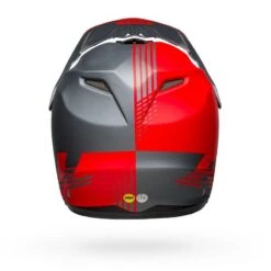 BELL FULL-9 FUSION MIPS HELM 2021 -Rad Teile Center bell full 9 fusion mips full face mountain bike helmet louver matte gray red back 1 288750 1024x
