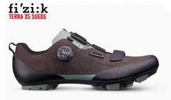 FIZIK MTB-Schuh Terra X5 Suede Dark Brown-sage Green