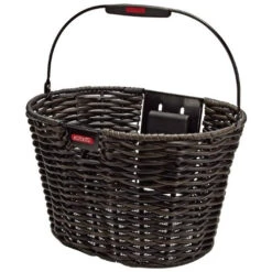 Vorderradkorb KLICKFIX STRUCTURA Oval Schwarz Braun Grob Geflochten