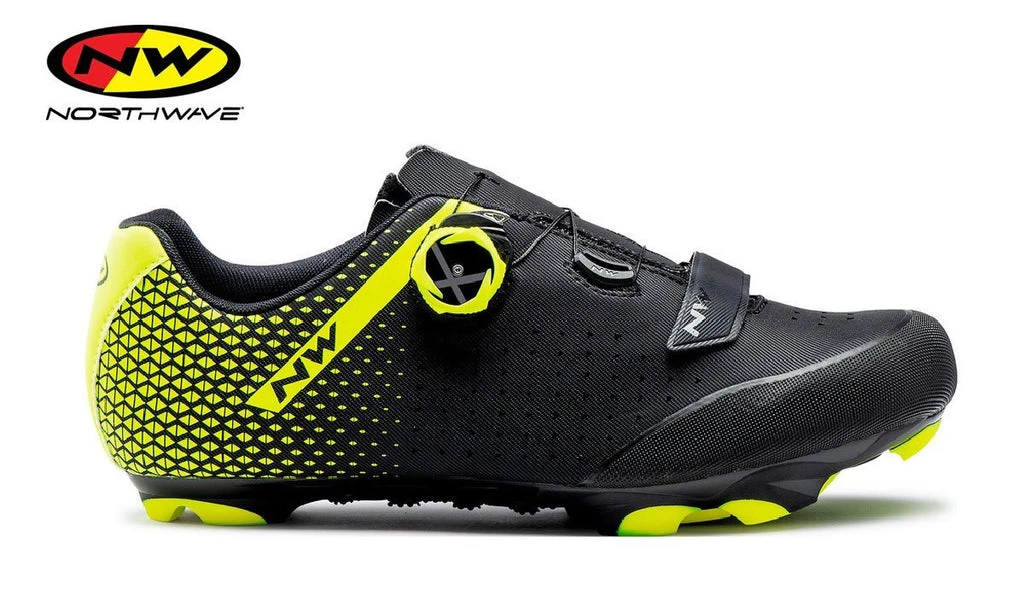 NORTHWAVE ORIGIN PLUS 2 SHOES, BLACK-YELLOW FLUO 2 NORTHWAVE ORIGIN PLUS 2 SHOES, BLACK-YELLOW FLUO – Bild 2
